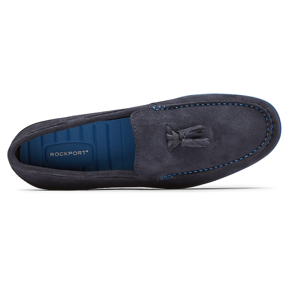 Rockport Singapore Mens Loafers - Malcom Tassel Blue - XF7134968